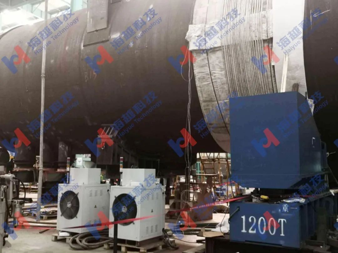 外徑5564mm,壁厚126+6(鈦復(fù)合板)mm,熱處理溫度560±10℃